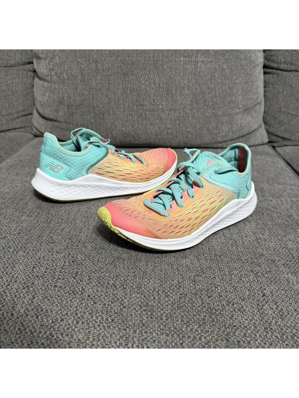 New Balance Fresh Foam Shoes Youth Size 4.5 Multicolor Mesh Running Sneakers